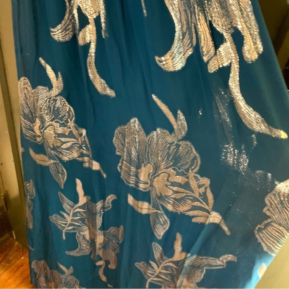 Aidan Mattox silk strapless maxi - Picture 5 of 6